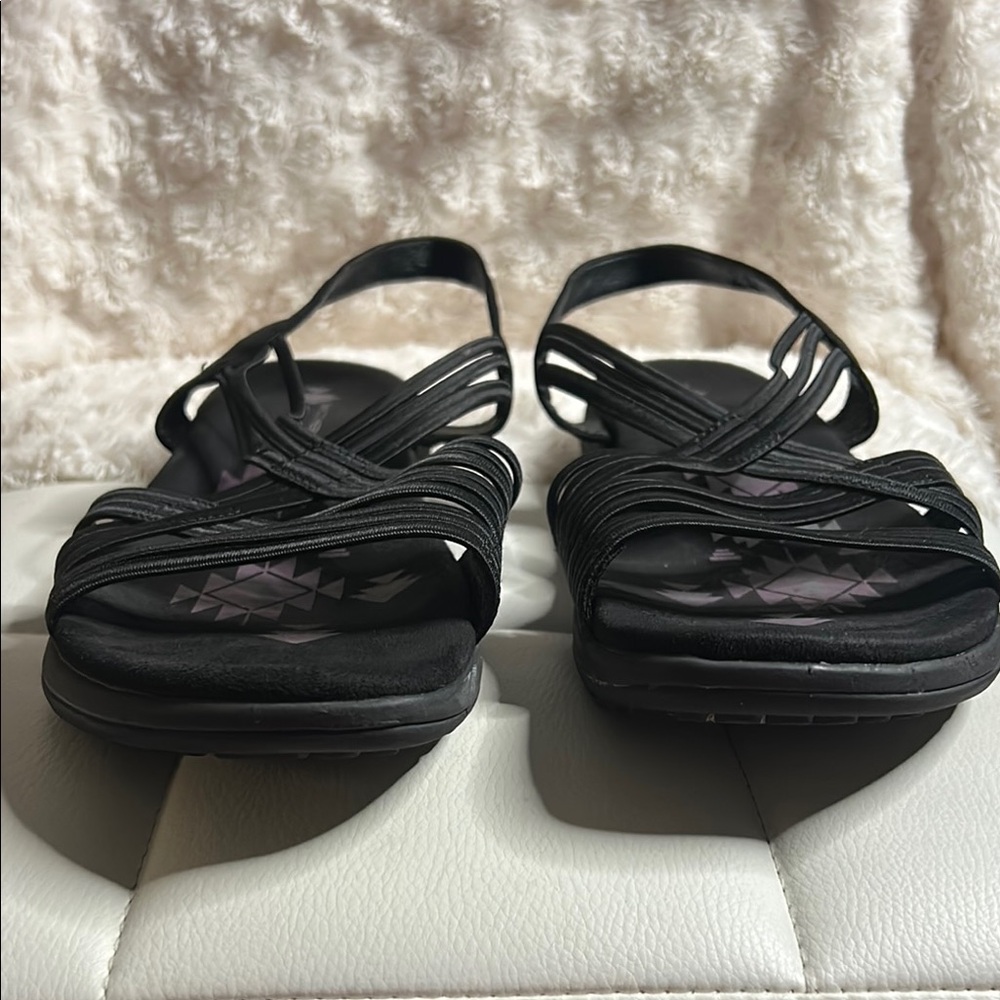 Skechers Black Sandals with Ruched Straps ZIZE 11 - Picture 5 of 13